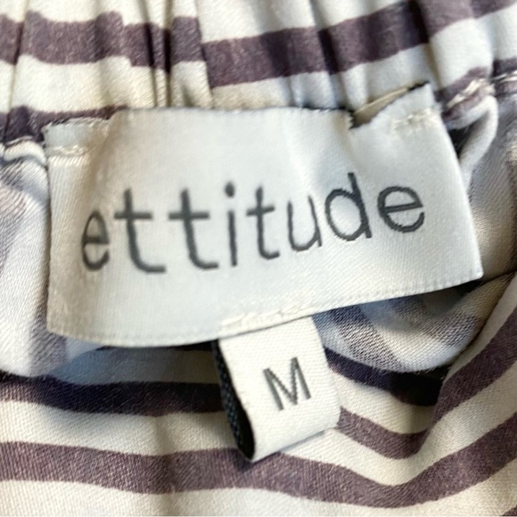 Ettitude CleanBamboo Striped Pajama Set, Top S + Bottom M - Picture 12 of 13